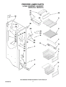 04 - Freezer Liner Parts parts for Maytag Refrigerator JCB2585WEP01 from AppliancePartsPros.com