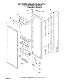 05 - Refrigerator Door Parts parts for Maytag Refrigerator JCB2585WEP01 from AppliancePartsPros.com