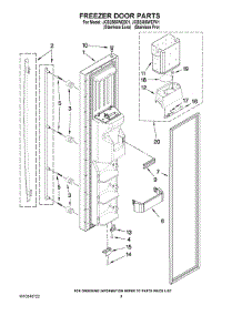 06 - Freezer Door Parts parts for Maytag Refrigerator JCB2585WES01 from AppliancePartsPros.com