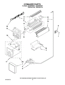10 - Icemaker Parts parts for Maytag Refrigerator JCB2585WEP01 from AppliancePartsPros.com