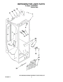 02 - Refrigerator Liner Parts parts for Maytag Refrigerator JCD2395WES01 from AppliancePartsPros.com