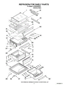 03 - Refrigerator Shelf Parts parts for Maytag Refrigerator JCD2395WES01 from AppliancePartsPros.com