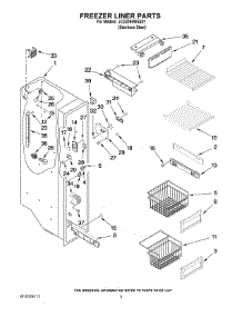 04 - Freezer Liner Parts parts for Maytag Refrigerator JCD2395WES01 from AppliancePartsPros.com