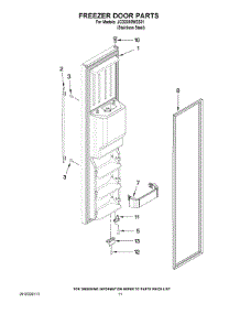 07 - Freezer Door Parts parts for Maytag Refrigerator JCD2395WES01 from AppliancePartsPros.com