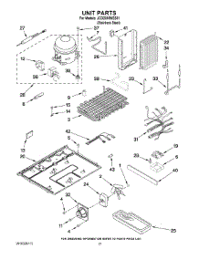 11 - Unit Parts parts for Maytag Refrigerator JCD2395WES01 from AppliancePartsPros.com