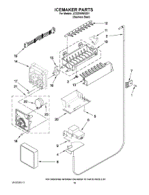 12 - Icemaker Parts parts for Maytag Refrigerator JCD2395WES01 from AppliancePartsPros.com