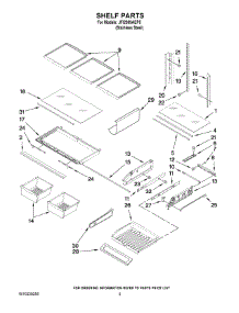 03 - Shelf Parts parts for Maytag Refrigerator JFI2089AEP5 from AppliancePartsPros.com