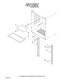 02 - Shelf Parts parts for Maytag Refrigerator JUR248RBCX01 from AppliancePartsPros.com