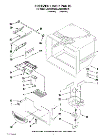02 - Freezer Liner Parts parts for Maytag Refrigerator JFD2589KES2 from AppliancePartsPros.com
