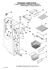 04 - Freezer Liner Parts parts for Maytag Refrigerator JCD2595WEK01 from AppliancePartsPros.com
