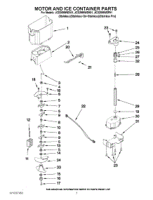 05 - Motor And Ice Container Parts parts for Maytag Refrigerator JCD2595WEK01 from AppliancePartsPros.com