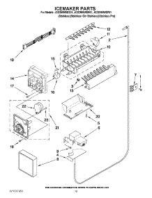 12 - Icemaker Parts parts for Maytag Refrigerator JCD2595WEK01 from AppliancePartsPros.com