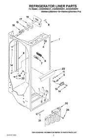 02 - Refrigerator Liner Parts parts for Maytag Refrigerator JCD2595WES01 from AppliancePartsPros.com