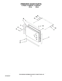 07 - Freezer Door Parts parts for Maytag Refrigerator JFC2089WTW1 from AppliancePartsPros.com
