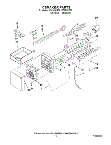 08 - Icemaker Parts parts for Maytag Refrigerator JFD2589KEP5 from AppliancePartsPros.com