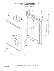 04 - Refrigerator Door Parts parts for Maytag Refrigerator JBL2088WEM0 from AppliancePartsPros.com