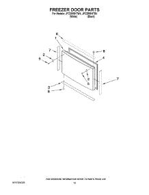 07 - Freezer Door Parts parts for Maytag Refrigerator JFC2089HTW4 from AppliancePartsPros.com