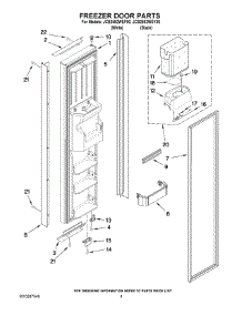 06 - Freezer Door Parts parts for Maytag Refrigerator JCB2582WEF00 from AppliancePartsPros.com