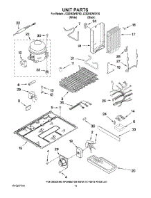 09 - Unit Parts parts for Maytag Refrigerator JCB2582WEF00 from AppliancePartsPros.com