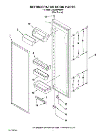 05 - Refrigerator Door Parts parts for Maytag Refrigerator JCB2588WER00 from AppliancePartsPros.com