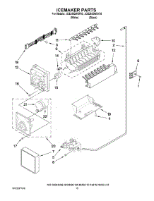 10 - Icemaker Parts parts for Maytag Refrigerator JCB2582WEY00 from AppliancePartsPros.com