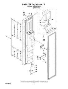 06 - Freezer Door Parts parts for Maytag Refrigerator JCB2588WER00 from AppliancePartsPros.com