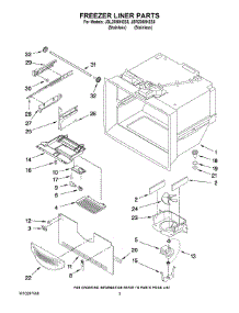 02 - Freezer Liner Parts parts for Maytag Refrigerator JBR2088HES5 from AppliancePartsPros.com