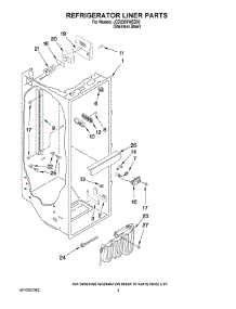 02 - Refrigerator Liner Parts parts for Maytag Refrigerator JCD2395WES00 from AppliancePartsPros.com