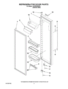 06 - Refrigerator Door Parts parts for Maytag Refrigerator JCD2395WES00 from AppliancePartsPros.com
