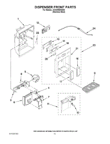 08 - Dispenser Front Parts parts for Maytag Refrigerator JCD2395WES00 from AppliancePartsPros.com