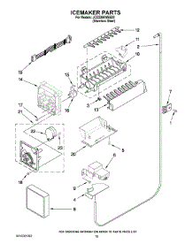 12 - Icemaker Parts parts for Maytag Refrigerator JCD2395WES00 from AppliancePartsPros.com
