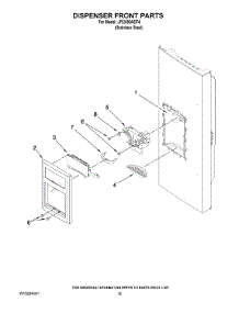 08 - Dispenser Front Parts parts for Maytag Refrigerator JFI2089AEP4 from AppliancePartsPros.com