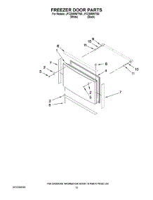 07 - Freezer Door Parts parts for Maytag Refrigerator JFC2089WTB0 from AppliancePartsPros.com