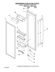 05 - Refrigerator Door Parts parts for Maytag Refrigerator JCB2587WEY00 from AppliancePartsPros.com