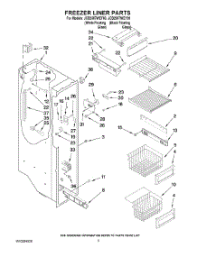 04 - Freezer Liner Parts parts for Maytag Refrigerator JCB2587WEF00 from AppliancePartsPros.com