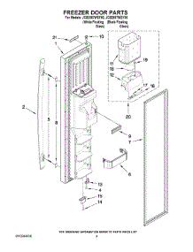 06 - Freezer Door Parts parts for Maytag Refrigerator JCB2587WEF00 from AppliancePartsPros.com
