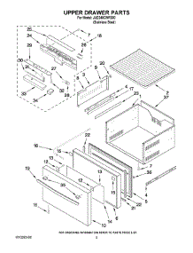 03 - Upper Drawer Parts parts for Maytag Ingredient Center JUD248CWRS00 from AppliancePartsPros.com
