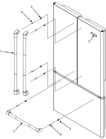 07 - Handles (Jfd2589kep) parts for Jenn-Air Refrigerator JFD2589KEP from AppliancePartsPros.com