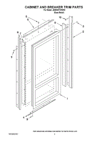 02 - Cabinet And Breaker Trim Parts parts for Maytag Refrigerator JB36NXFXRW00 from AppliancePartsPros.com