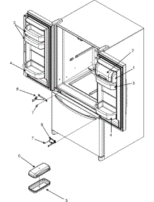 12 - Ref Dr Storage & Center Hinges parts for Jenn-Air Refrigerator JFC2070KRW from AppliancePartsPros.com