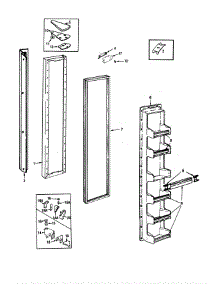 Freezer Door parts for Jenn-Air Refrigerator JRS203B / BQ01C from AppliancePartsPros.com