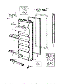 Fresh Food Door parts for Jenn-Air Refrigerator JRS203-BQ01A from AppliancePartsPros.com