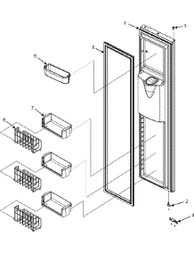 10 - Freezer Door (Interior) parts for Jenn-Air Refrigerator JCD2297KEF from AppliancePartsPros.com
