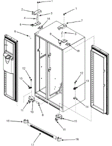 12 - Hinges & Toe Grille (Series 10) parts for Jenn-Air Refrigerator JSD2697KEF from AppliancePartsPros.com