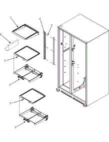 17 - Refrigerator Shelves parts for Jenn-Air Refrigerator JSD2697KEY from AppliancePartsPros.com