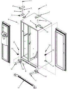 13 - Hinges & Toe Grille (Series 12) parts for Jenn-Air Refrigerator JSD2697KEY from AppliancePartsPros.com