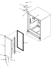 10 - Left Refrigerator Door parts for Jenn-Air Refrigerator JFC2089HTW from AppliancePartsPros.com