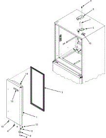 14 - Right Refrigerator Door parts for Jenn-Air Refrigerator JFC2089HTW from AppliancePartsPros.com