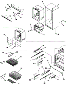 08 - Interior Cabinet & Freezer Shelves parts for Jenn-Air Refrigerator JBL2088HES from AppliancePartsPros.com