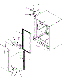 10 - Left Refrigerator Door parts for Jenn-Air Refrigerator JFC2089HPF from AppliancePartsPros.com
